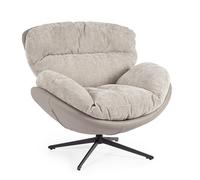 Fauteuil Adinda gris foncé/gris colombe
