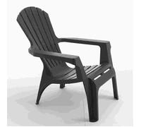 Fauteuil Adirondack résine polypropylène Wilsa Garden - Anthracite - 1 Fauteuil Adirondack