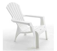 Fauteuil Adirondack résine polypropylène Wilsa Garden - Blanc - 1 Fauteuil Adirondack
