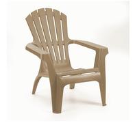 Fauteuil Adirondack résine polypropylène Wilsa Garden - Taupe - 1 Fauteuil Adirondack