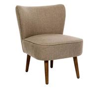 Fauteuil Aera en Tissu Beige foncé L69xl57xH72,5 cm - Atmosphera createur d'interieur