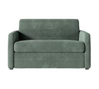 Fauteuil AGATHE convertible express couchage quotidien 100x190cm en tissu chenille vert - Matelas 13cm