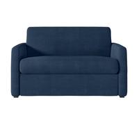 Fauteuil AGATHE convertible express couchage quotidien 100x190cm en velours côtelé bleu foncé - Matelas 13cm