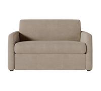Fauteuil AGATHE convertible express couchage quotidien 100x190cm en velours côtelé taupe - Matelas 13cm