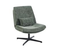 Fauteuil ANTON rotatif tissu vert