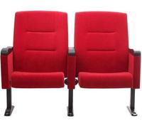Fauteuil Art Déco Fauteuil Canapé 1 place pour théâtre Design Luxe Rouge Textile Nouveau