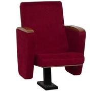 Fauteuil Art Déco Fauteuil Canapé 1 place pour théâtre Design Luxe Rouge Textile Nouveau