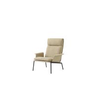 Fauteuil avec Accoudoirs et Dossier Haut Muno LN17 Noir chaud/Argile 0007
