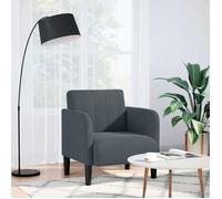 vidaXL Fauteuil avec accoudoirs en velours 54 cm Gris foncé