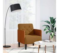 Fauteuil avec accoudoirs gris foncé 55 cm velours canapé simple vidaXL