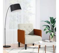 Fauteuil avec accoudoirs gris foncé 55 cm velours canapé simple vidaXL
