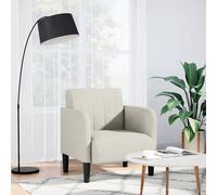 vidaXL Fauteuil met armleuningen cm velours crème Crème G