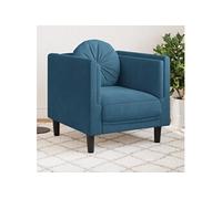 Vidaxl Fauteuil Avec Coussin Bleu Velours Bleu