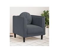 Vidaxl Fauteuil Avec Coussin Gris Foncé Velours Gris