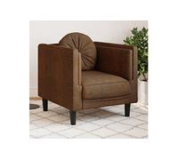 Fauteuil avec coussin marron velours