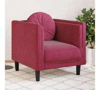 Fauteuil avec Coussin Siège Chaise Canapé Salon Marron Similicuir Daim vidaXL
