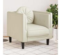 Fauteuil avec Coussin Siège Chaise Canapé Salon Marron Similicuir Daim vidaXL