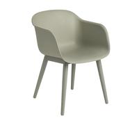 Fauteuil avec piètement en bois recyclé Fiber Chair WxHxD 54,5x77x56cm