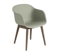 Fauteuil avec piètement en bois recyclé Fiber Chair WxHxD 54,5x77x56cm