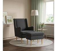 Fauteuil avec pouf 2 pc Bou nsemble de fauteuils Chaise longue vidaXL vidaXL