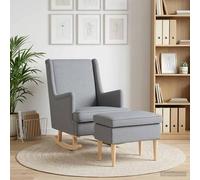 Fauteuil avec pouf 2 pc Tissu Ensemble de fauteuils Mobilier moderne vidaXL vida