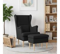 Fauteuil avec pouf 2 pc Tissu moderne en tissu intérieur Salon chambre vidaXL vi