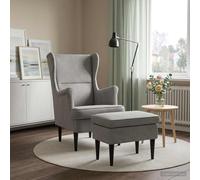 Fauteuil avec pouf 2 pc Velours en velours de Salon Mobilier moderne vidaXL vida