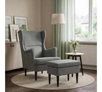 Fauteuil avec pouf 2 pc Velours en velours de Salon Mobilier moderne vidaXL vida