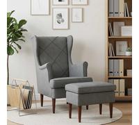 Fauteuil avec pouf 2 pc Velours Ensemble de fauteuils Chaise en velours vidaXL v