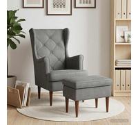 Fauteuil avec pouf 2 pc Velours Ensemble de fauteuils Siège en Salon vidaXL vida