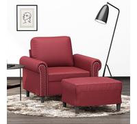 Fauteuil avec repose-pied Cappuccino 60 cm Similicuir canapé fauteuil vidaXL