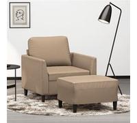 Fauteuil avec Repose-pied Chaise Siège Salle de Séjour 60 cm Similicuir vidaXL