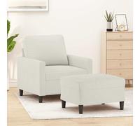 Fauteuil avec Repose-pied Chaise Siège Salle de Séjour 60 cm Velours vidaXL