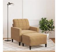 Vidaxl Fauteuil Avec Repose-Pied Marron 60 Cm Velours Marron