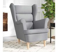 Fauteuil avec repose-pied Noir Tissu fauteuil de relaxation vidaXL
