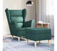 Fauteuil avec repose-pied Noir Tissu fauteuil de relaxation vidaXL