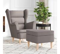 Fauteuil avec repose-pied Noir Tissu fauteuil de relaxation vidaXL