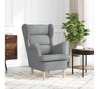 Fauteuil avec repose-pied Noir Tissu fauteuil de relaxation vidaXL