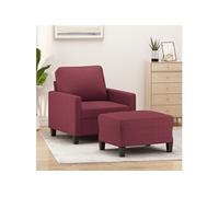 Fauteuil avec repose-pied Rouge bordeaux 60 cm Tissu3201035