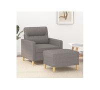 Fauteuil avec repose-pied Taupe 60 cm Tissu3201072