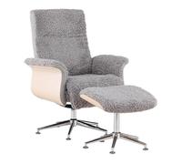 Fauteuil Avec Repose-Pieds "Hagon" 112cm Gris