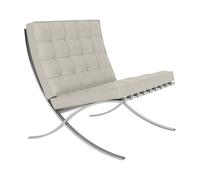 Fauteuil Barcelona® Relax tissu leather 1916 light grey