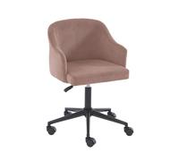 Fauteuil BARNABE en velours côtelé vieux rose