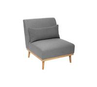 Fauteuil bas Andria pieds bois gris galet