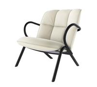 Fauteuil Bas Cissy en Wengé Foncé/perle Cleo