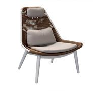 Fauteuil bas de jardin aluminium et résine synthétique - Como