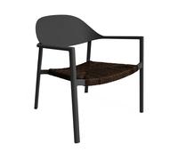 Fauteuil bas de jardin empilable aluminium et résine synthétique - Bage