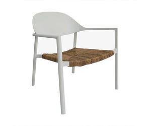 Fauteuil bas de jardin empilable aluminium et résine synthétique - Bage