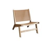 AltoBuy Maya - Fauteuil Bas Effet Bois et Façades Rotin