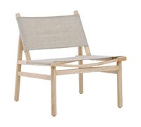 Fauteuil Bas en Bois "Millo" 70cm Naturel